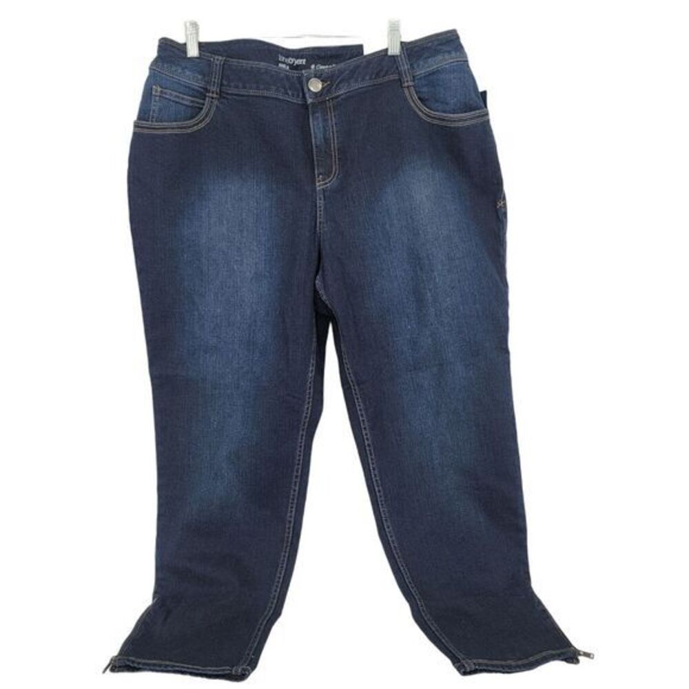 Lane Bryant 18 Blue Jeans Skinny Ankle Super Stretch NWT Work Retro Festival